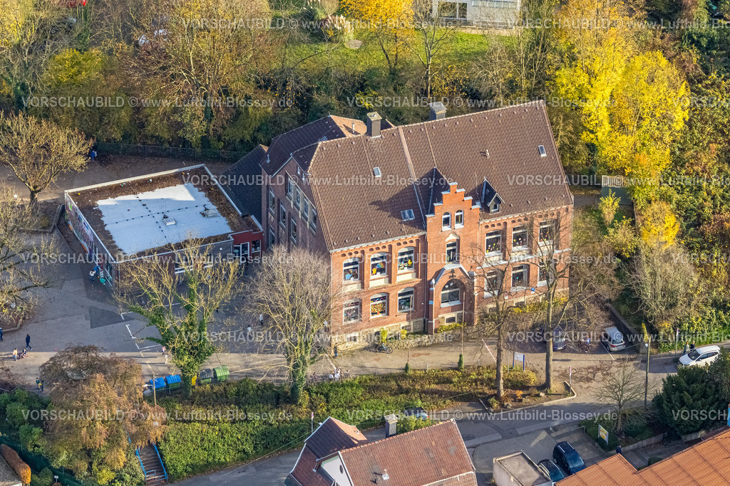 Hagen251102845 | Luftbild, kath. Goethe Grundschule, herbstliche Bäume, Boele, Hagen, Ruhrgebiet, Nordrhein-Westfalen, Deutschland