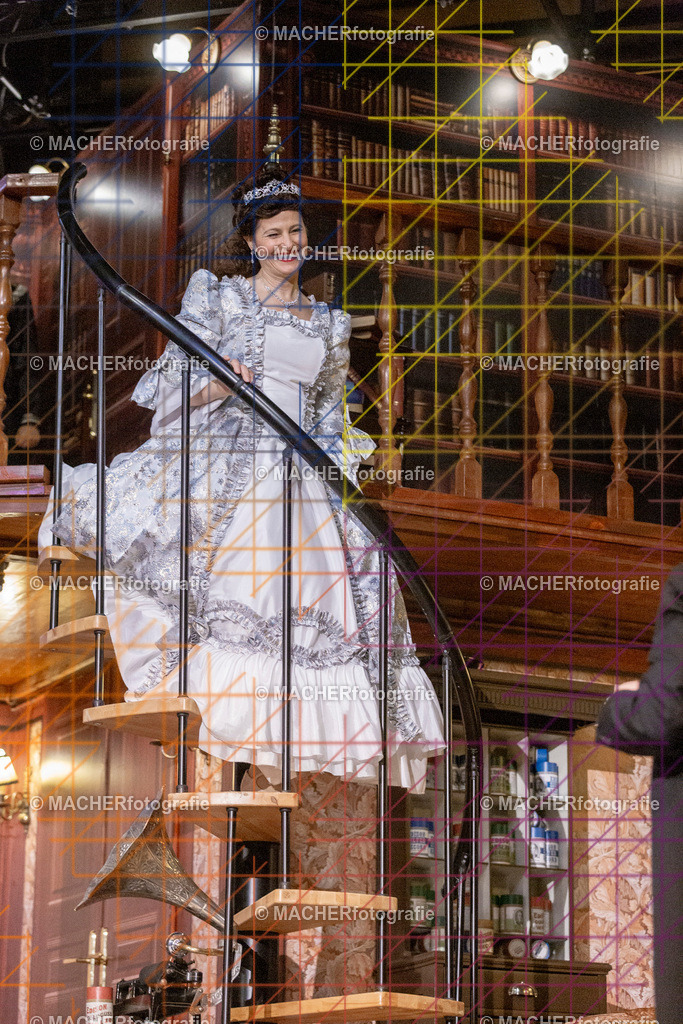 298_MFL-2025 | Portraitbilder von Regisseur; Darsteller; Techniker; Maske; Kostüme; Chor; Musiker; Bilderserie der Generalprobe und der Premierenvorstellung, Szenenbilder; Ausdrucksstudien; Bühnenüberblick; Bühnenkulissen; Pressefotos inkl. Redaktionsfoto Darstellergruppe.