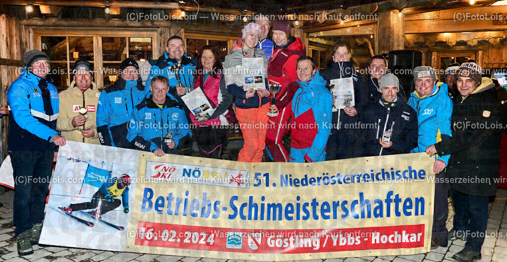 ALP9527_NOe-BetriebsSKI-LM_Mannschaften | (C)FotoLois.com, Alois Spandl. 51. Niederösterreichische LandesBetriebs-Skimeisterschaften, best of two, Almlift-Piste Hochkar, LSV - Schiclub Göstling-Hochkar, Fr 16. Februar 2024.