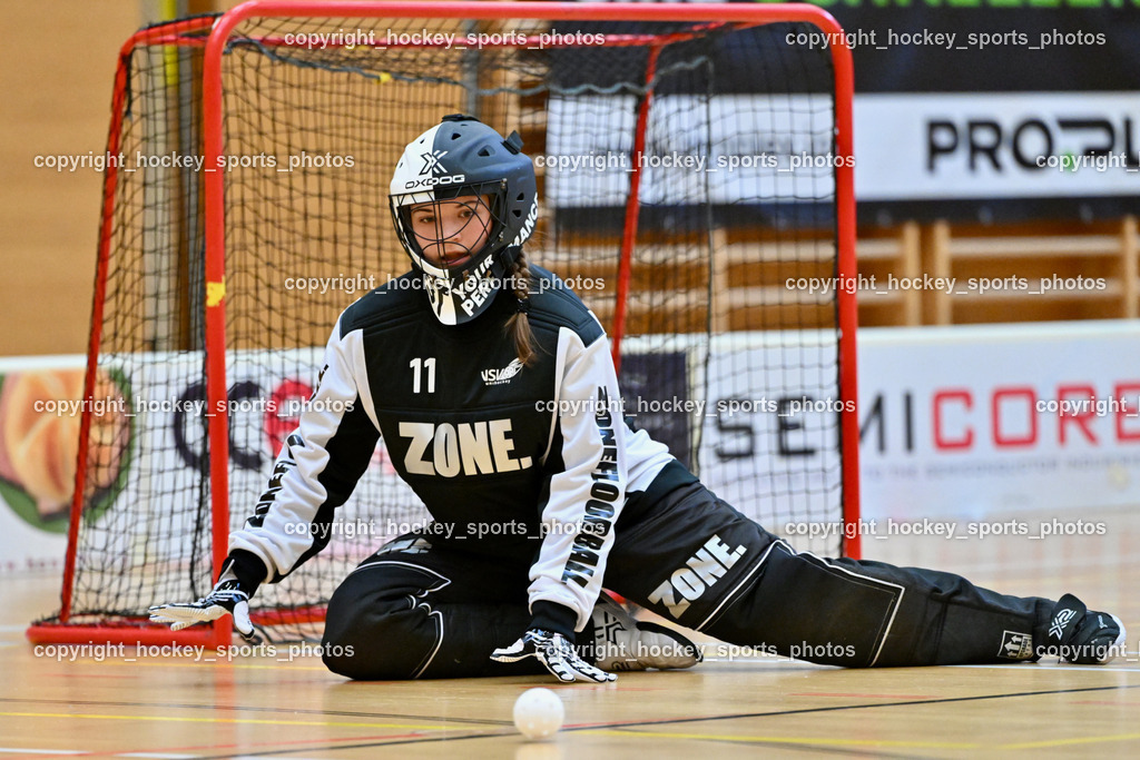 VSV Unihockey Damen vs. FCB München | #1 Hannah Maria Kofler VSV Unihockey, VSV Unihockey Damen vs. FCB München, VSV Unihockey Damen vs. FCB München am 24.01.2026 in Villach (Ballspielhalle St. Martin), Austria, (Photo by Bernd Stefan)