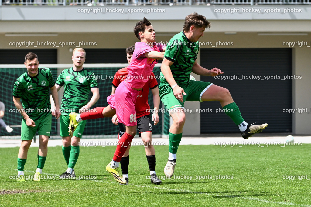 SC Landskron vs. SV Falle Maria Gail | #21 Fabio Gödel SC Landskron, #69 Oliver Cosic SV Maria Gail, #22 Lukas Novak SV Maria Gail, #4 Ingo Mailänder SC Landskron, #23 Matteo Zauner SC Landskron, SC Landskron vs. SV Falle Maria Gail, SC Landskron vs. SV Falle Maria Gail am 17.05.2026 in Villach (Sportanlage Landskron), Austria, (Photo by Bernd Stefan)