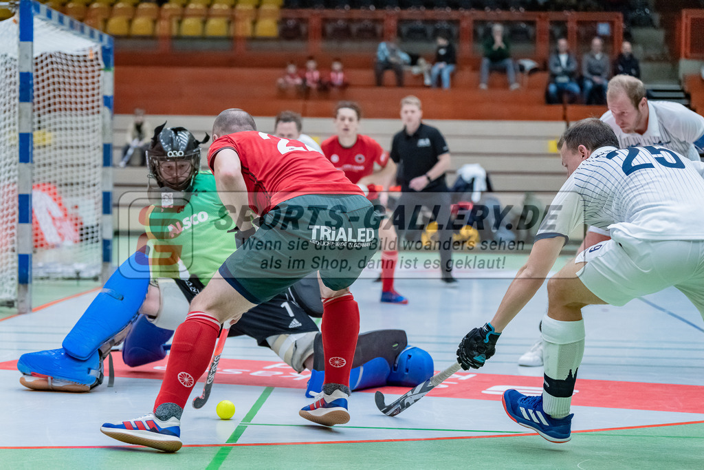 HK_20231216_107464 | 1. Bundesliga Herren  Crefelder HTC - Blau Weiß Köln am 16.12.2023 Sporthalle Glockenspitz, Krefeld , Ehling Jonathan ( Crefelder HTC #22 )