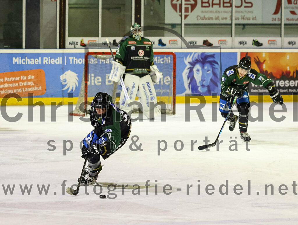2022-12-02_135_TSV_Erding_gegen_EV_Pegnitz | Erding, Deutschland, 02.12.2022:
Eishockey, Bayernliga 2022 / 2023, 17. Spieltag, TSV Erding gegen EV Pegnitz, Endergebnis: 9:3

Erik Modlmayr (Erding Gladiators, #21)

Foto: Christian Riedel / fotografie-riedel.net