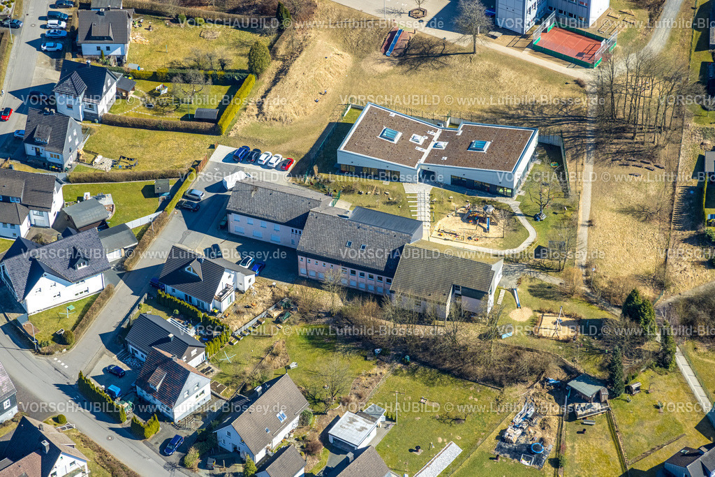 Wenden250307053Gerlingen | Luftbild, kath. Kindergarten Kita St. Antonius, Gerlingen, Wenden, Sauerland, Nordrhein-Westfalen, Deutschland