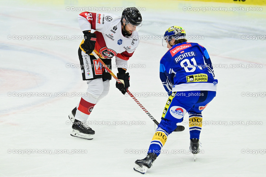 EC IDM Wärmepumpen VSV vs. Pioneers Vorarlberg 11.10.2024 | #90 Pallestrang Alexander PIONEERS VORARLBERG, #81 RICHTER Marco EC VSV, EC IDM Wärmepumpen VSV vs. Pioneers Vorarlberg 11.10.2024, EC IDM Wärmepumpen VSV vs. Pioneers Vorarlberg am 11.10.2024 in Villach (Stadthalle Villach), Austria, (Photo by Bernd Stefan)