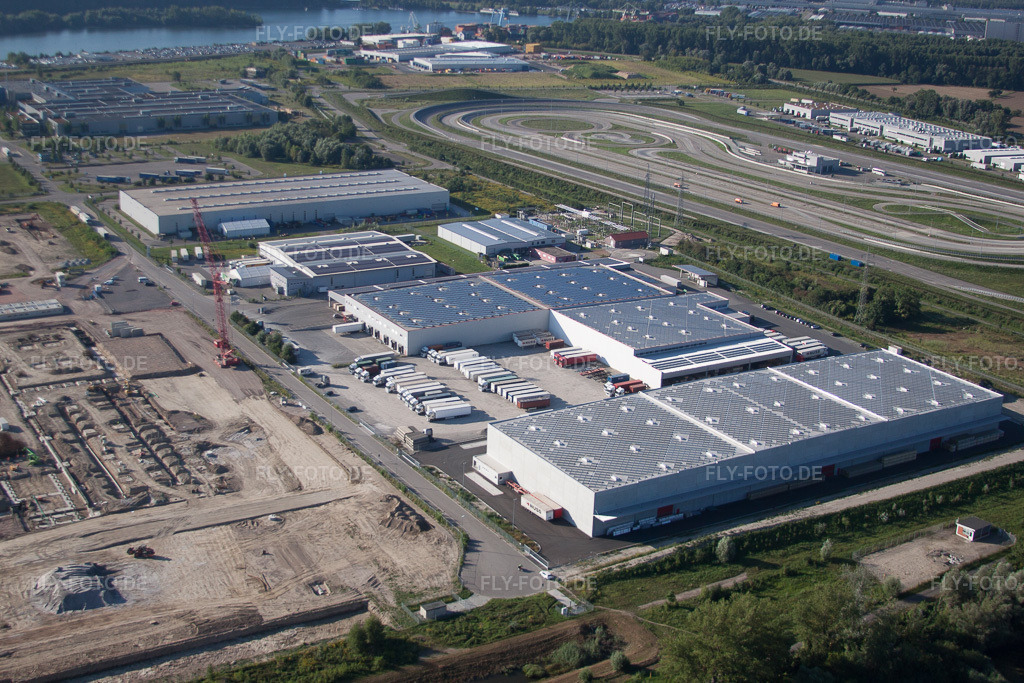 Luftbild: Wörth am Rhein, Industriegebiet Oberwald in Wörth am Rhein im Bundesland Rheinland-Pfalz in Deutschland. Foto: IMG_51697.jpg vom 11.08.2012 durch Werner Riehm/FLY-FOTO.de