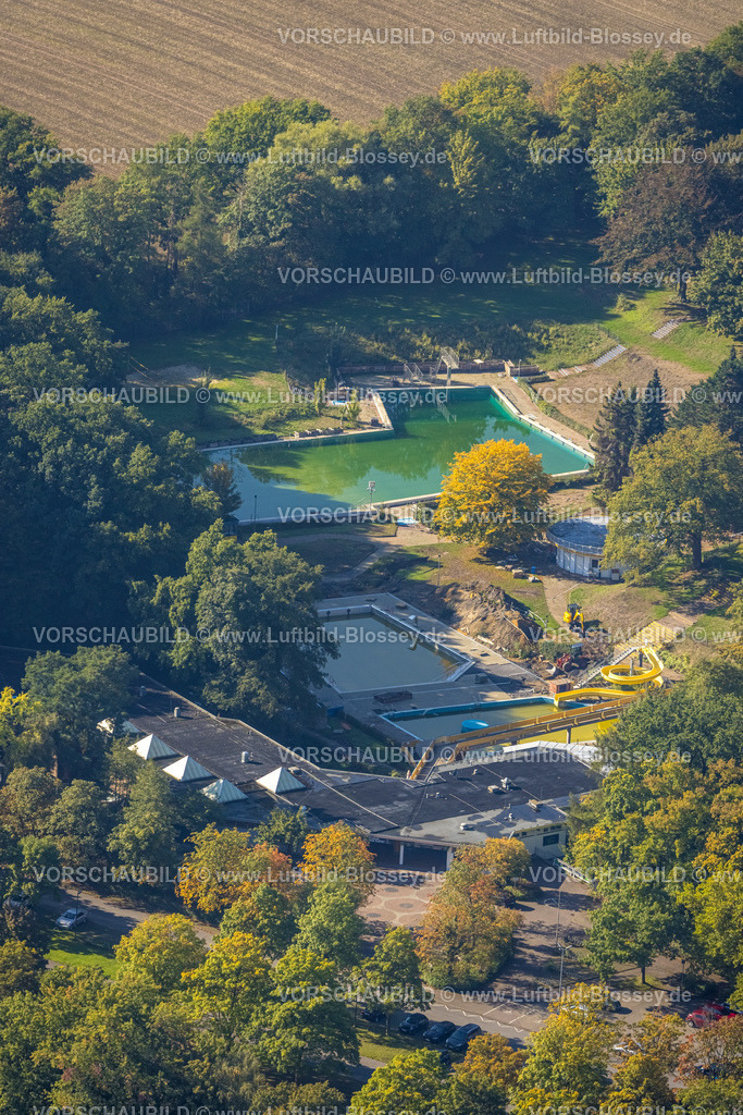 Holzwickede220900607 | Luftbild, Freibad Schöne Flöte, Baustelle, Holzwickede, Ruhrgebiet, Nordrhein-Westfalen, Deutschland