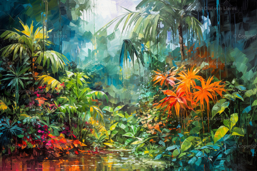 farbenfroher Dschungel | viele bunte Pflanzen