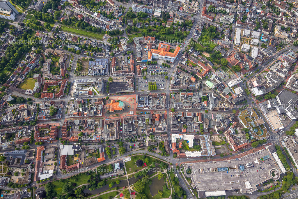 Hamm220604032 | Luftbild, City Innenstadtansicht mit evang. Pauluskirche und St. Marien-Hospital, Allee-Center, Mitte, Hamm, Ruhrgebiet, Nordrhein-Westfalen, Deutschland