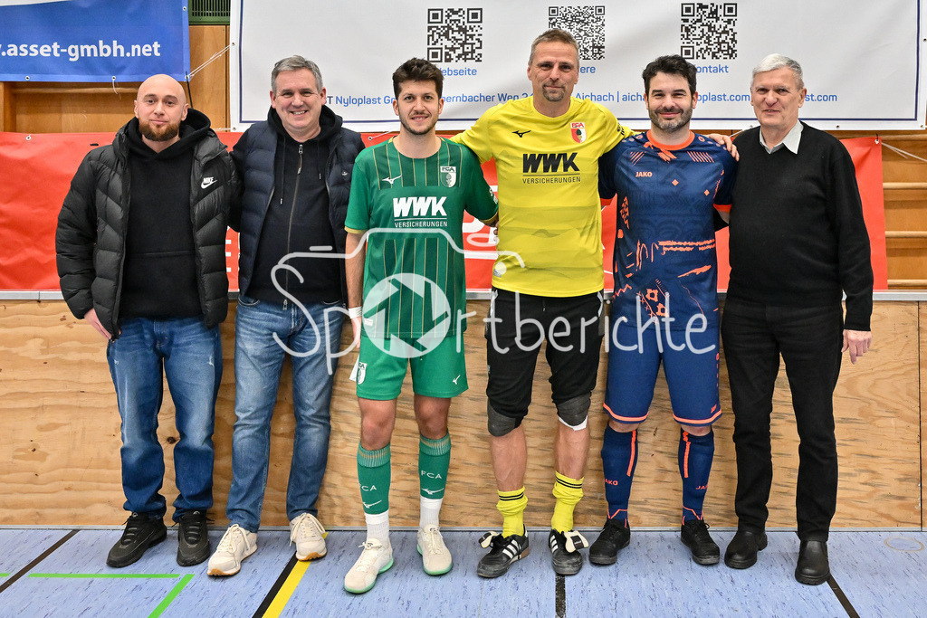 BT Nylonplast Traditionscup der AH | v. l. Vertreter BTNylonplast, Reiner Kappler, Marc-Abdu AL-JAJEH (bester Spieler), Richard SCHWARZER (bester Torhueter), Peter HELD (bester Torschuetze), Raymund AIGNER