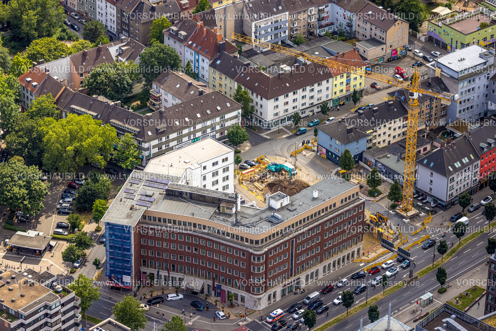 Dortmund230700232 | Luftbild, Hotel Unique Dortmund Hauptbahnhof, Baustelle Humboldtstraße, City, Dortmund, Ruhrgebiet, Nordrhein-Westfalen, Deutschland