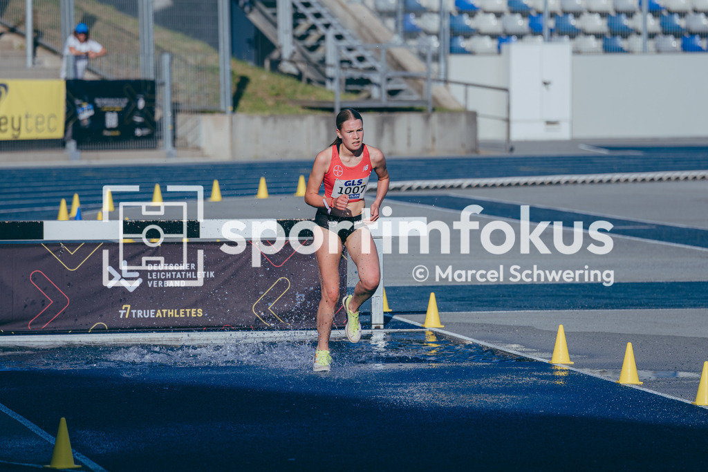 Deutsche Meisterschaften U20 / U16 2026 | Marie Büsgen, TSV Bayer 04 Leverkusen, 1007, 3000 Meter Hindernis, Deutsche Meisterschaften der U20 &amp; U16 2026, Lohrheidestadion Bochum-Wattenscheid, 10.07.2026. Foto: Marcel Schwering / sportimfokus - Realisiert mit Pictrs.com