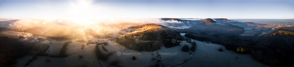 Albtrauf bei Grünenberg im Nebel am Morgen | löwenblicke | shop