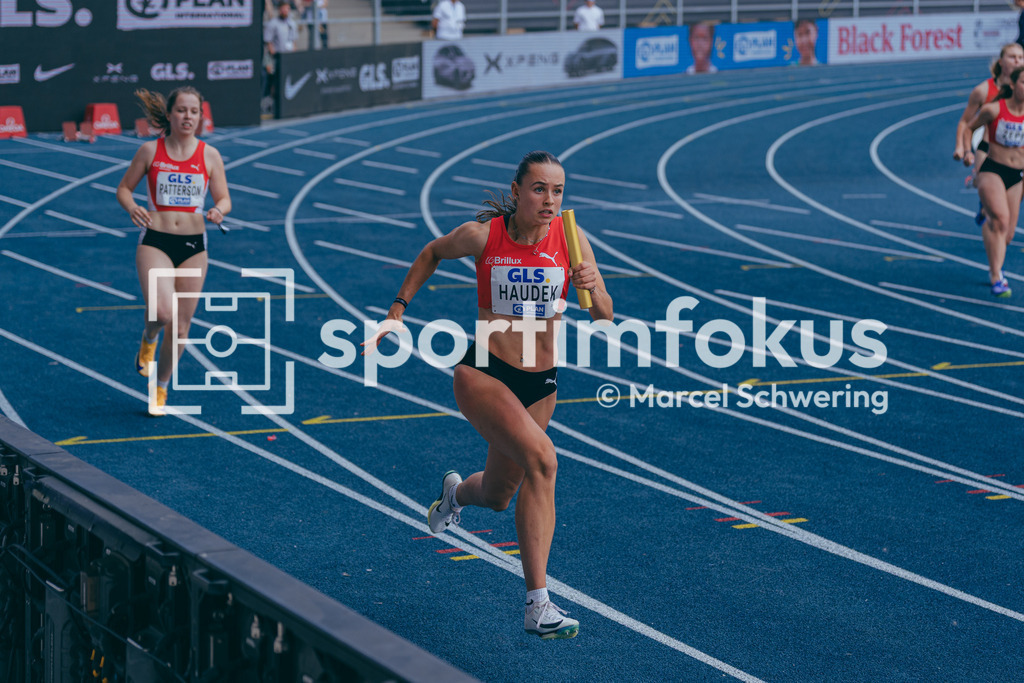 Deutsche Meisterschaften der Frauen und Männer 2026 | Jenna Haudek, LG Brillux Münster, 4x100-Meter-Staffel, Deutsche Meisterschaften der Frauen und Männer 2026, Lohrheidestadion Bochum-Wattenscheid, 26.07.2026. Foto: Marcel Schwering / sportimfokus - Realisiert mit Pictrs.com