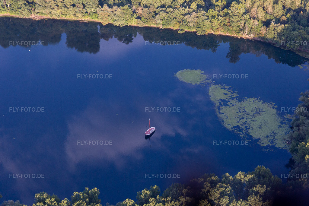 Luftbild: Bein Insel Rott am Rhein im Ortsteil Hochstetten in Linkenheim-Hochstetten im Bundesland Baden-Württemberg in Deutschland. Foto: IMG_122287.jpg vom 15.08.2020 durch Werner Riehm/FLY-FOTO.de