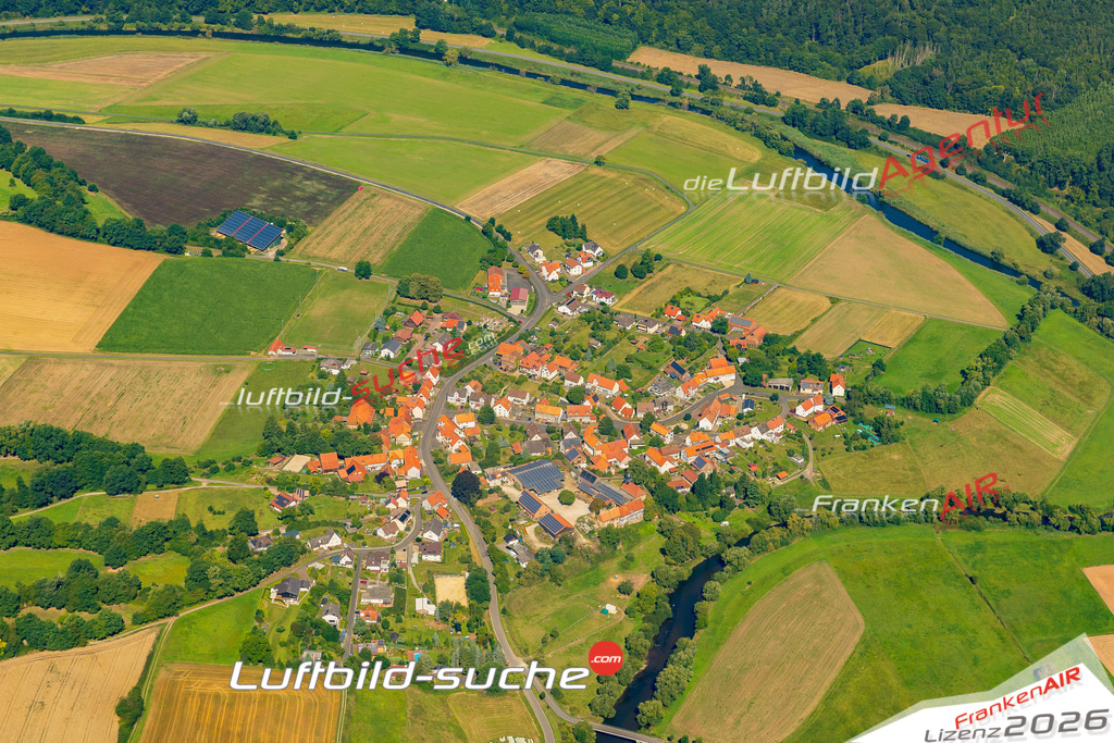 Binsförth Morschen Bild- Das Luftbild wurde 2025 vom UL-Flugzeug heraus erstellt ( keine Drohne bzw. Drohnenaufnahme ) - Hochauflösende Luftaufnahme -Nicht vergleichbar mit Google Maps oder Satelittenbilder- Die Geschenkidee !Mit Lizenz und Bildrechte bestellbar - CC