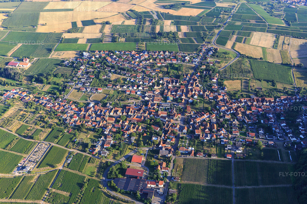 Ortsansicht aus Norden | Luftbild: Ortsansicht aus Norden in Oberotterbach im Bundesland Rheinland-Pfalz in Deutschland. Foto: IMG_120992-2.jpg vom 23.07.2020 durch Werner Riehm/FLY-FOTO.de - Realisiert mit Pictrs.com
