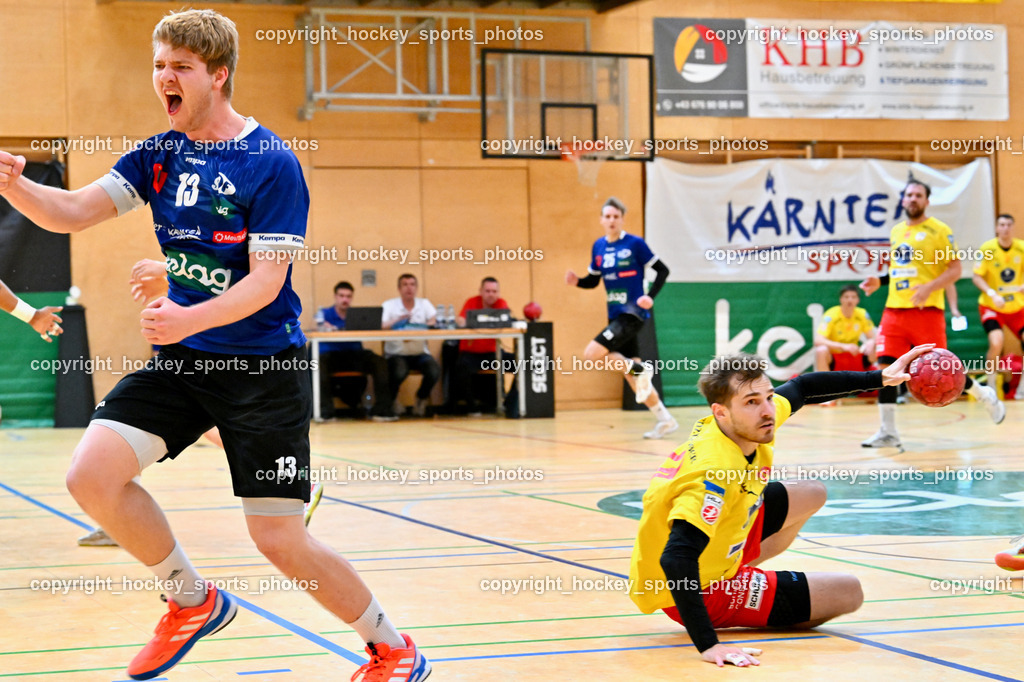 SC Ferlach vs. UHK Krems | Jubel #13 GYSIN David SC Ferlach, #28 Munzinger Luca UHK KREMS, SC Ferlach vs. UHK Krems, SC Ferlach vs. UHK Krems am 02.05.2026 in Ferlach (Ballspielhalle Ferlach), Austria, (Photo by Bernd Stefan)
