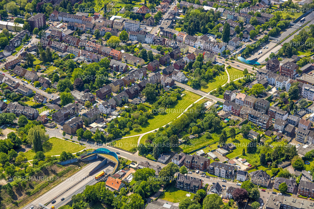 Gelsenkirchen230511673 | Luftbild, Einhausung Erle, Tunnel Gelsenkirchen-Erle der Autobahn A2, Erle, Gelsenkirchen, Ruhrgebiet, Nordrhein-Westfalen, Deutschland