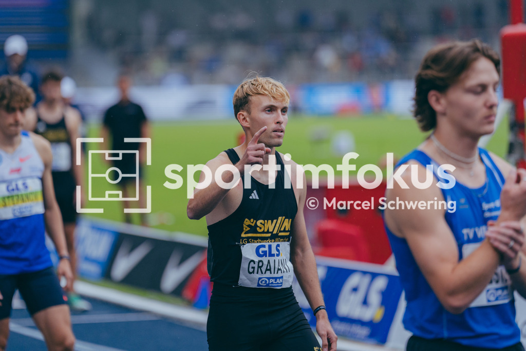 Deutsche Meisterschaften der Frauen und Männer 2026 | Vincente Graiani, LG Stadtwerke München, 3x800-Meter-Staffel, Finale, Deutsche Meisterschaften der Frauen und Männer 2026, Lohrheidestadion Bochum-Wattenscheid, 26.07.2026. Foto: Marcel Schwering / sportimfokus - Realisiert mit Pictrs.com