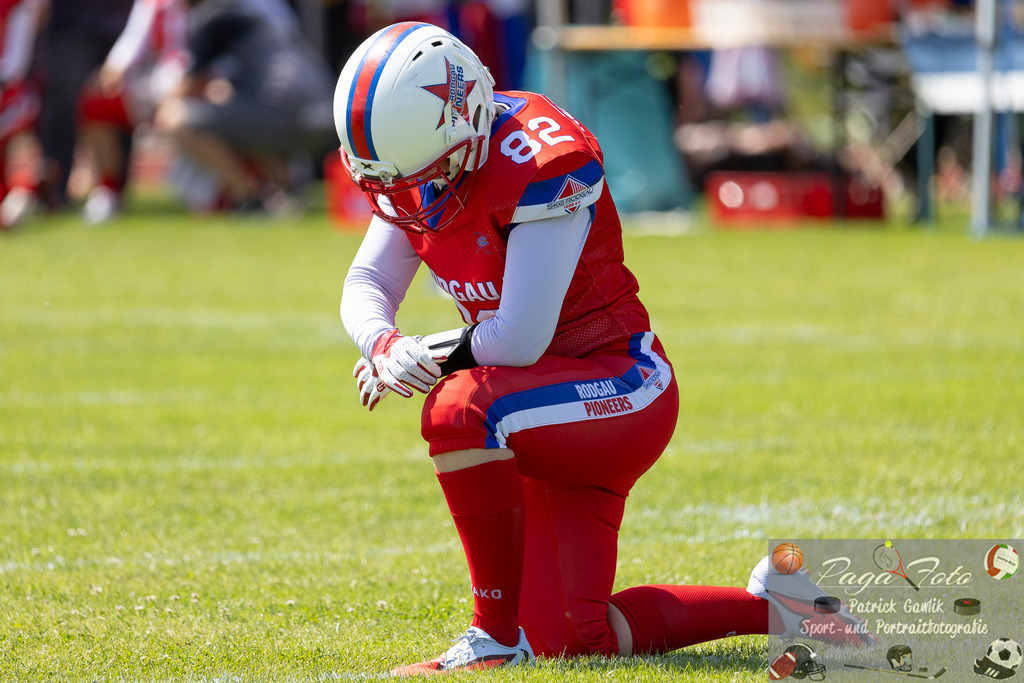 GFLW 1: German Football League Women 1: Rodgau Pioneers Ladies - Stuttgart Scorpions Sisters, 07.06.2026 | Julia Keller (Rodgau Pioneers Ladies #82), Freisteller, Portrait / Porträt, Rodgau Pioneers Ladies - Stuttgart Scorpions Sisters, Rodgau, Maingau-Energie-Stadion "Am Weichsee", 7.6.2026 - Realisiert mit Pictrs.com