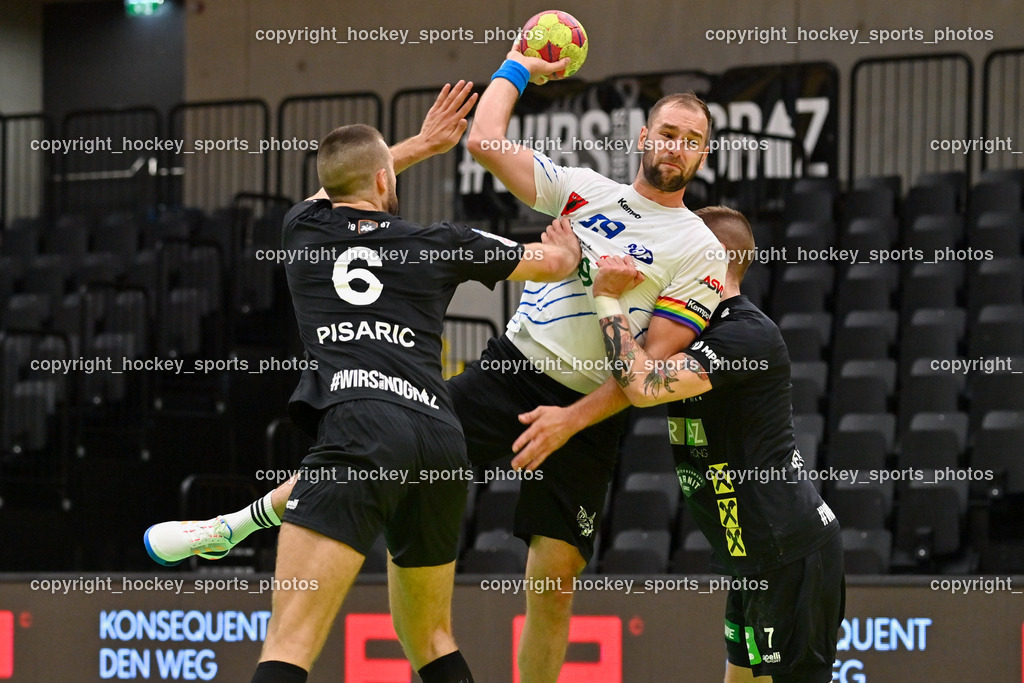 HSG Holding Graz vs. SC Ferlach 16.9.2022 | #89 LEBAN Patrik, #6 PISARIC Djordje