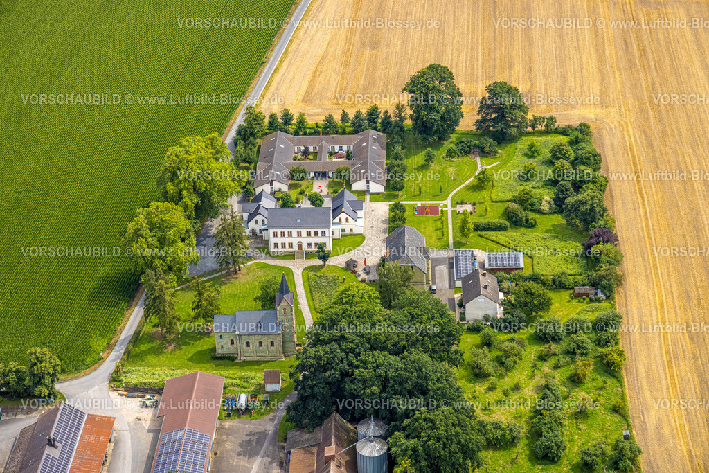 Werl240711915 | Luftbild, Wohnstätte St. Josef mit Kirche, von Mellin'sche Stiftung in Ostuffeln, Werl, Soester Börde, Nordrhein-Westfalen, Deutschland