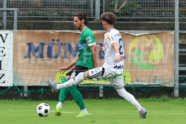 Friendly Match: SC Weiz vs TSV Hartberg in Weiz | Weiz, AUSTRIA, 01.JUL.26 - SOCCER - ADMIRAL Bundesliga, SC Weiz vs TSV Hartberg, test match. The image shows Martin Tolic (SC Weiz) and Martin Josh (Hartberg).
