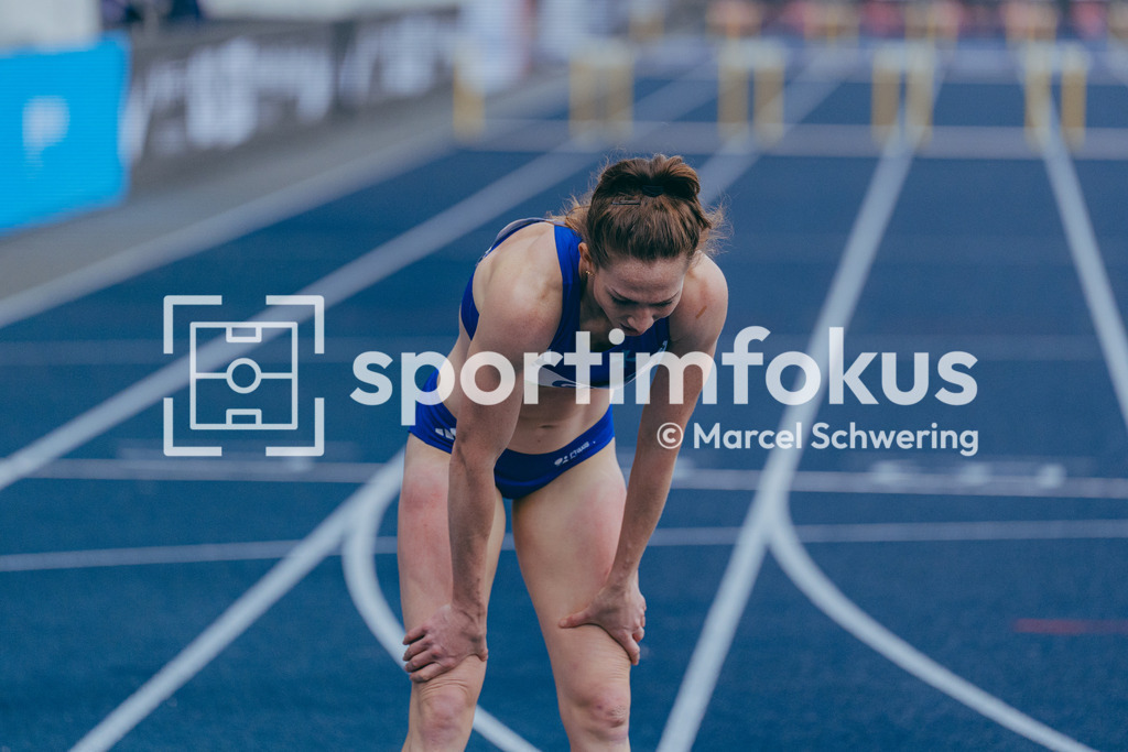 Deutsche Meisterschaften der Frauen und Männer 2026 | Eileen Demes, TV 1861 Neu-Isenburg, 400 Meter Hürden, Finale, Deutsche Meisterschaften der Frauen und Männer 2026, Lohrheidestadion Bochum-Wattenscheid, 26.07.2026. Foto: Marcel Schwering / sportimfokus - Realisiert mit Pictrs.com