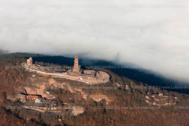 KyffhaeuserGebirge11111521 | Kyffhaeuser Denkmal, Kaiser-Wilhelm-Denkmal,  Bendeleben,Wolkendecke, Inversionswetterlage, Thueringen, , Thueringen, Germany, Europa