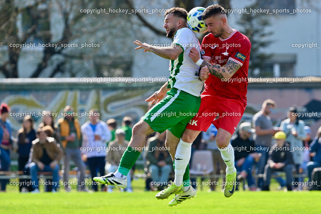 SV Donau Klagenfurt vs. SAK | #19 Sufjan Sulemani SV Donau,  #7 Hrvoje Jakovljevic SAK, SV Donau Klagenfurt vs. SAK, SV Donau Klagenfurt vs. SAK am 11.04.2026 in Klagenfurt (Sportplat Donau ), Austria, (Photo by Bernd Stefan)