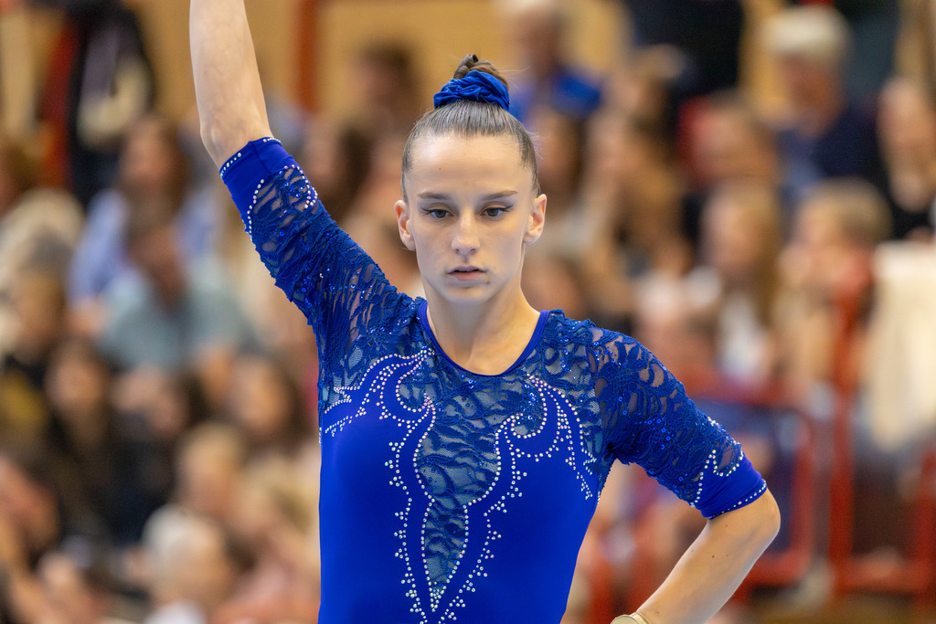 Deutsche Turnliga DTL (Bundesliga) der Frauen, 3. Wettkampftag 2025 in Ketsch***Aliya-Jolie Funk (KTG Hannover) am Boden | Deutsche Turnliga DTL (Bundesliga) der Frauen, 3. Wettkampftag 2025 in Ketsch***Aliya-Jolie Funk (KTG Hannover) am Boden - Realisiert mit Pictrs.com