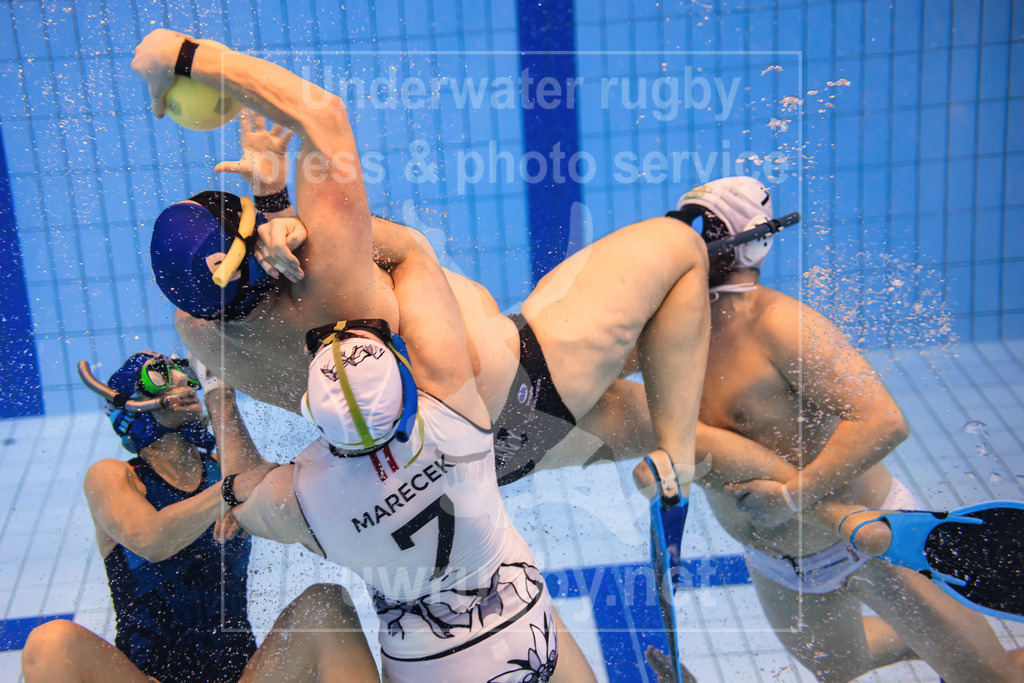 Underwater rugby action press picture | Bamberg, Germany - March 04 2023: Underwater rugby training camp of the Tauchclub Bamberg together with the Austrian national team. - Realisiert mit Pictrs.com