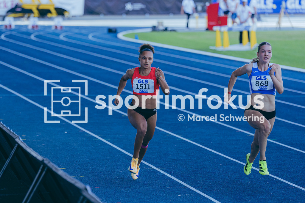 Deutsche Meisterschaften U20 / U16 2026 | Sarah Rosanne König, LG Brillux Münster, 1511, 100-Meter-Lauf, Halbfinale, Deutsche Meisterschaften der U20 &amp; U16 2026, Lohrheidestadion Bochum-Wattenscheid, 11.07.2026. Foto: Marcel Schwering / sportimfokus - Realisiert mit Pictrs.com
