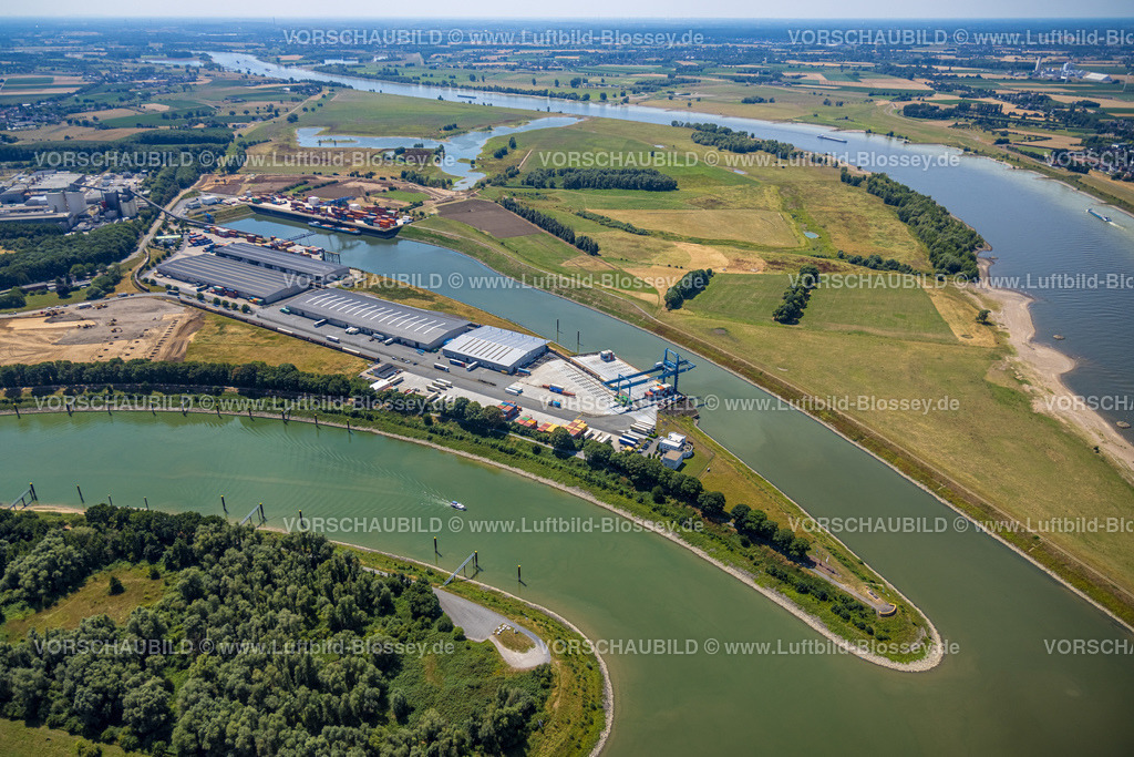 Voerde220702830 | Luftbild, Contargo Rhein-Lippe-Container-Terminal, Hafen Emmelsum, Spellen, Voerde, Ruhrgebiet, Nordrhein-Westfalen, Deutschland