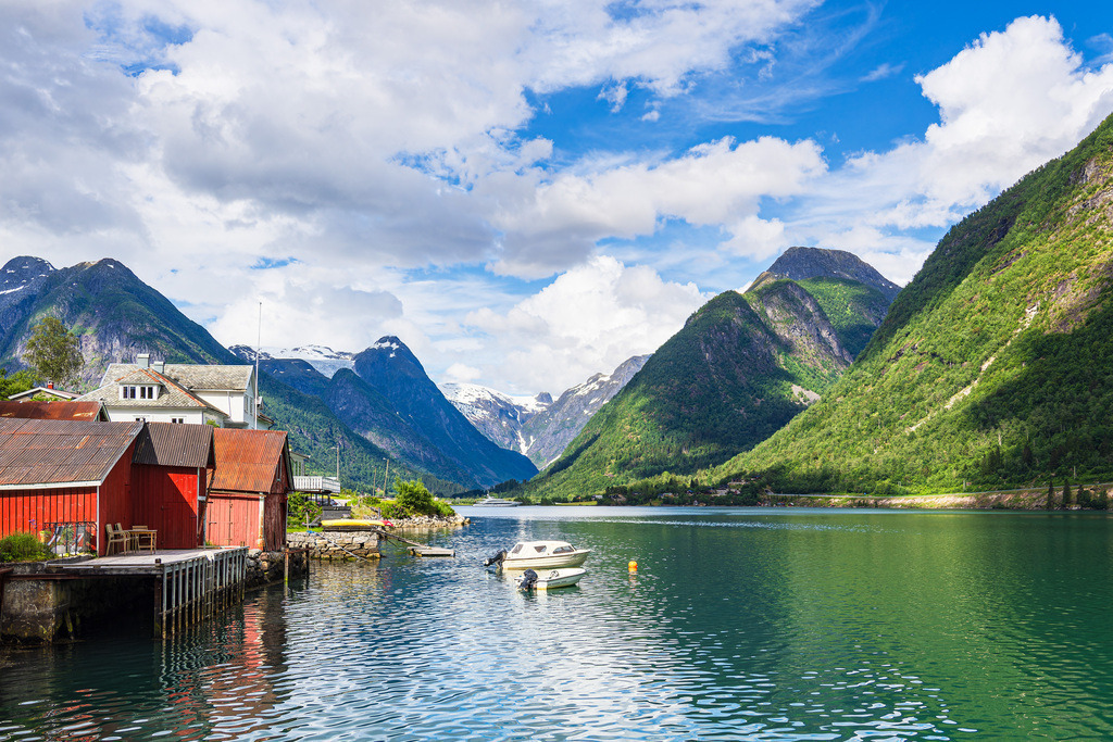 Blick über den Fjærlandsfjord in Norwegen | Blick über den Fjærlandsfjord in Norwegen.