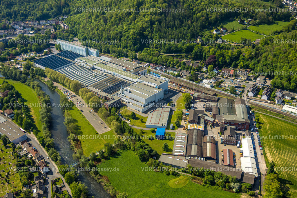 Hagen240504482Hohenlimburg | Luftbild, Werk Bilstein Group am Fluss Lenne, Gewerbegebiet Färberstraße, Hohenlimburg, Hagen, Ruhrgebiet, Nordrhein-Westfalen, Deutschland