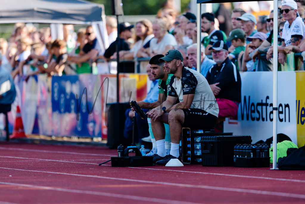Testspiel, Saison 2026/27: SC Preußen Münster - Kickers Emden | Billerbeck, 10.07.2026: Testspiel, SC Preußen Münster gegen Kickers Emden auf der Anlage des DJK Billerbeck in Billerbeck. Foto: sportfotografie.ms | Markus Paletta - Realisiert mit Pictrs.com