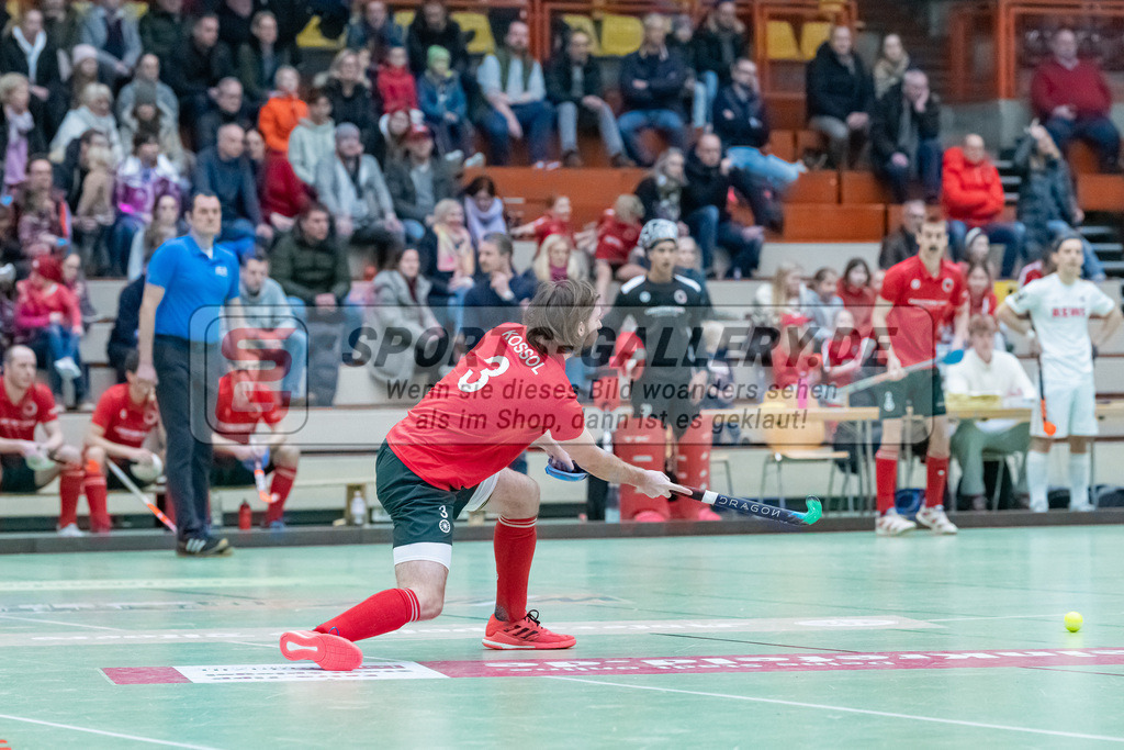 HK_20230122_103190 | 1. Bundesliga ( Halle ) Herren Crefelder HTC - Rot-Weiss Köln am 22.1.2023 Crefelder HTC  ( CHTC ) Halle Glockenspitz , Krefeld , Kossol Timo ( Crefelder HTC #3 )