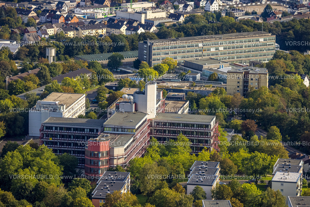Siegen230912219 | Luftbild, Universität Siegen - Hölderlin Campus, Weidenau-Haardter Berg, Siegen, Siegerland, Nordrhein-Westfalen, Deutschland