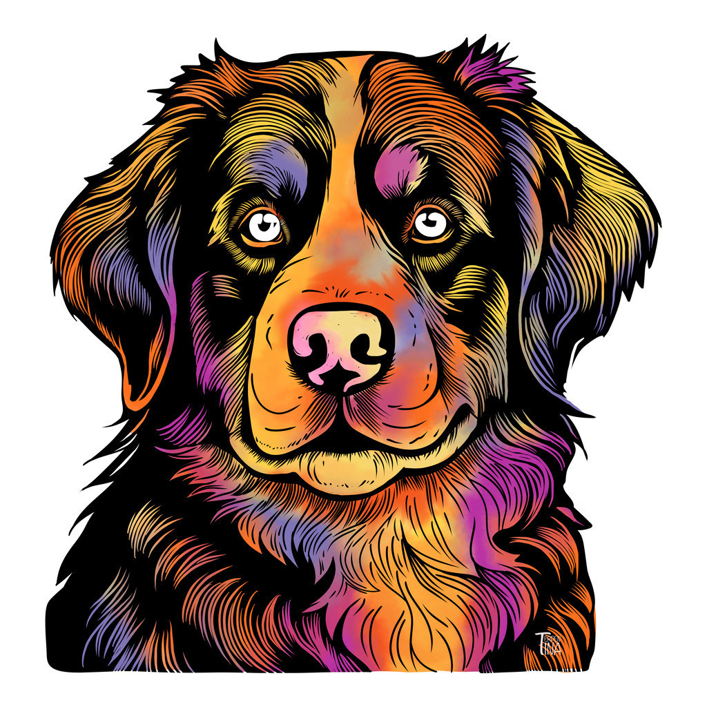 BernerSennen | Illustrationen, digitalpainting, animals, dogs, hunde, art, Kunst, Illustrationsart, Bielefeld, Germany - Realisiert mit Pictrs.com