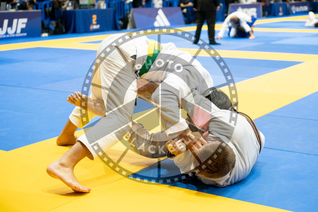 20240124PBB02385 | Fighters compete during the second day of the IBJJF European Championship in Paris, France, on January 24, 2024.