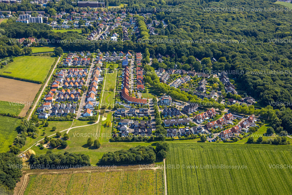 Gladbeck250800717 | Luftbild, Physiker-Siedlung Straßennamen, Wohnsiedlung Reihenhäuser Einfamilienhäuser, Zweckel, Gladbeck, Ruhrgebiet, Nordrhein-Westfalen, Deutschland