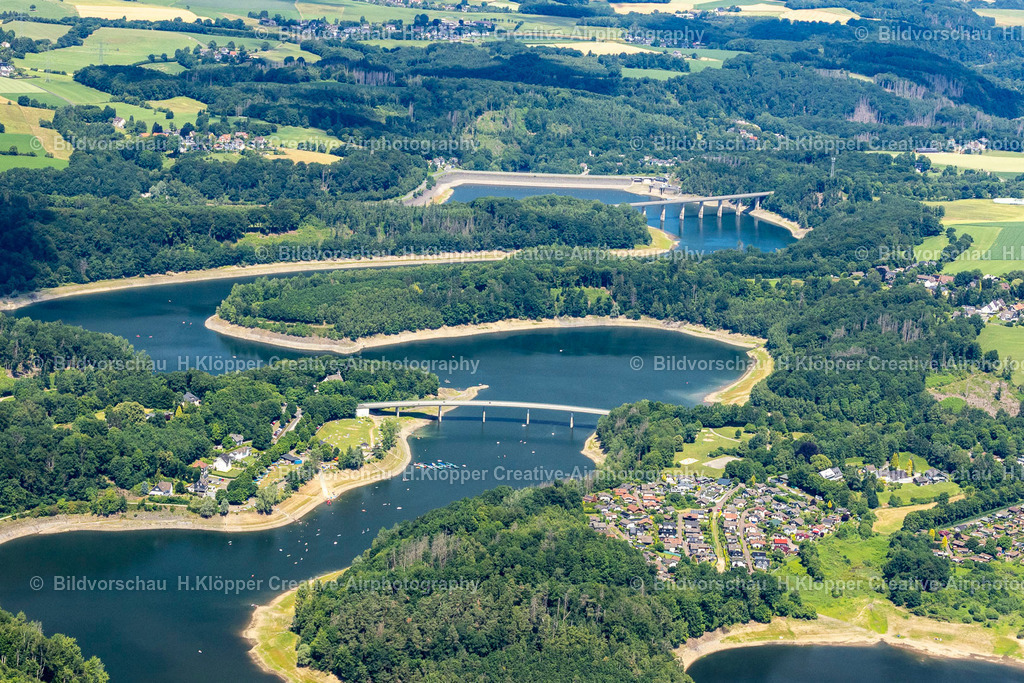Luftbild Remscheid-5011 | Staudamm am Stausee " Wuppertalsperre " in Radevormwald im Bundesland Nordrhein-Westfalen, Deutschland - Realisiert mit Pictrs.com