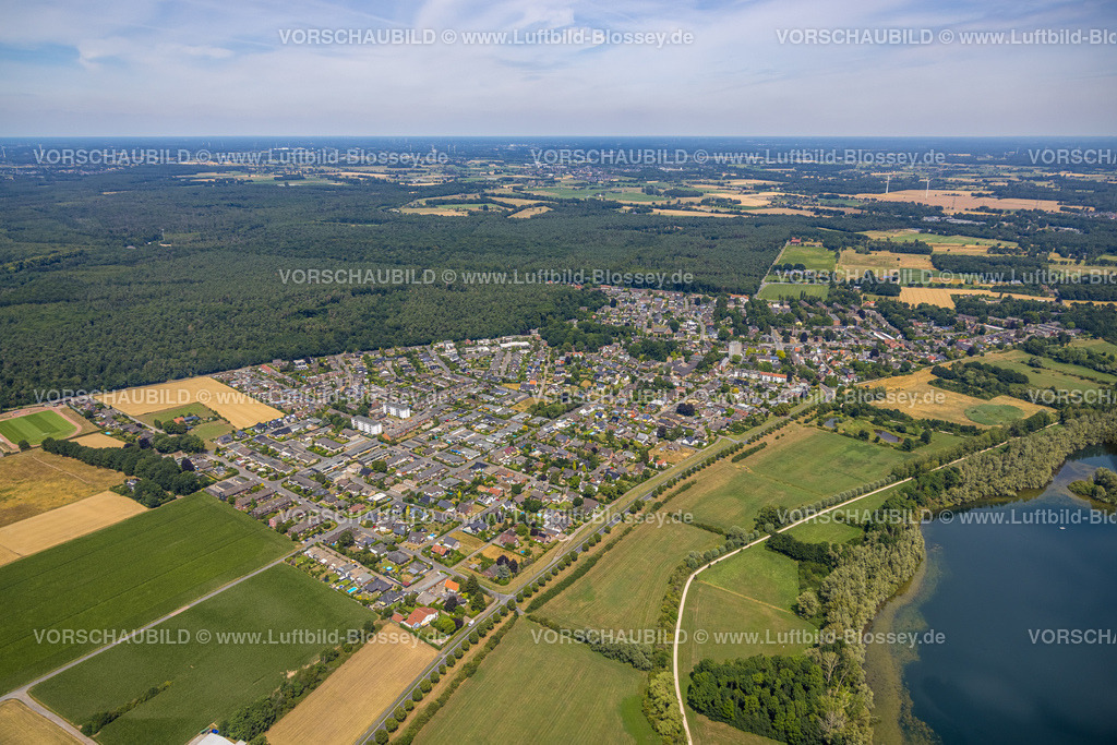 Wesel220703316 | Luftbild, Ansicht Ortsteil Flüren, Wesel, Niederrhein, Nordrhein-Westfalen, Deutschland