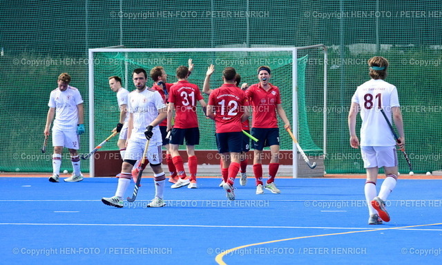 20230617-_PH64015-hockey-darmstadt-rüsselsheim-HEN-FOTO | 17.06.2023 Feld Hockey 2. Regionalliga Süd Saison 2022 2023 Herren TEC Darmstadt (2.) - Rüsselsheimer RK (1.) (1:5) Torjubel nach Ausgleich zum 1:1 für Rüsselsheim (Foto: Peter Henrich) - Realisiert mit Pictrs.com
