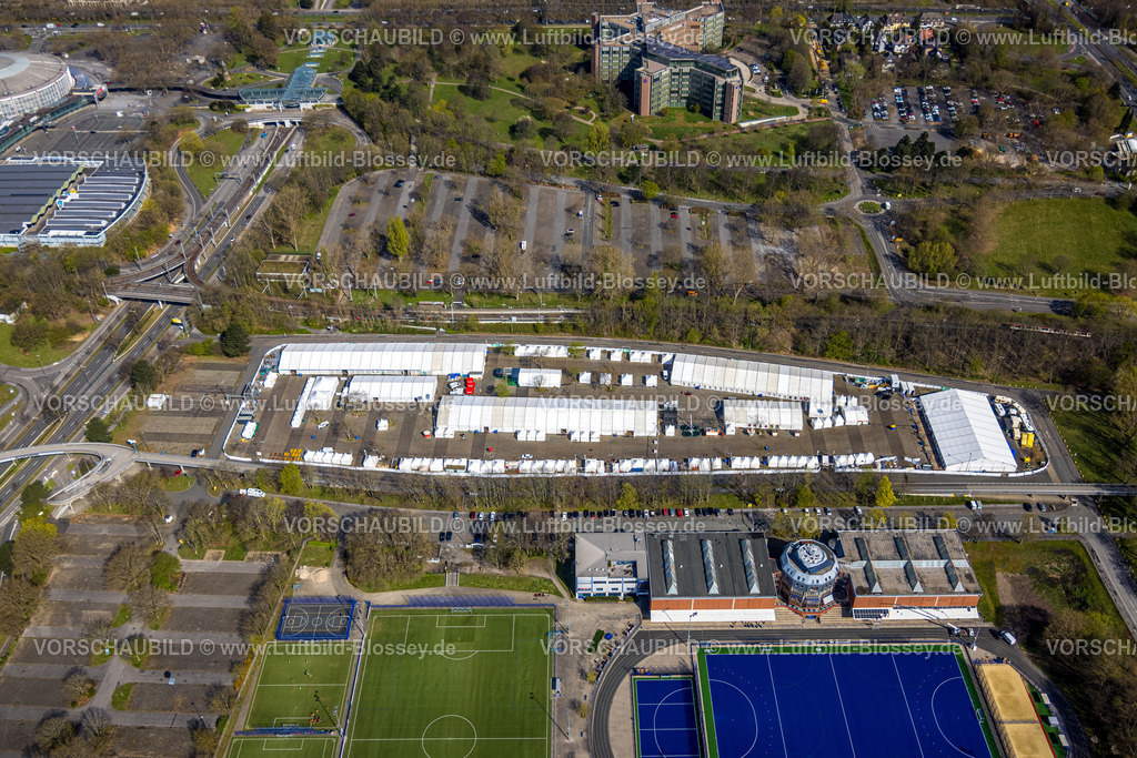 Dortmund220400418 | Luftbild, Sportanlage TSC Eintracht Dortmund, Festi Ramazan Veranstaltung, Kultur- und Ramadan-Festival auf dem Parkplatz E1 / E2 Victor-Toyka-Straße, Ruhrallee, Dortmund, Ruhrgebiet, Nordrhein-Westfalen, Deutschland