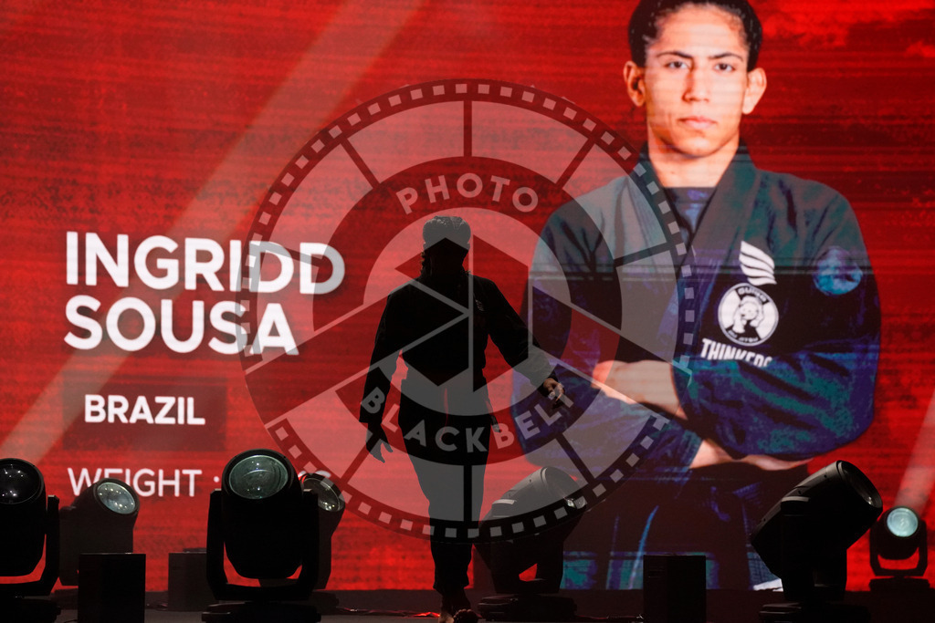 20231110PBB2081 | Fighters compete during the AJP World Professional Championship blackbelt finals in the Mubadala Arena in Abu Dhabi, Arab United Emirates, on November 10, 2023.