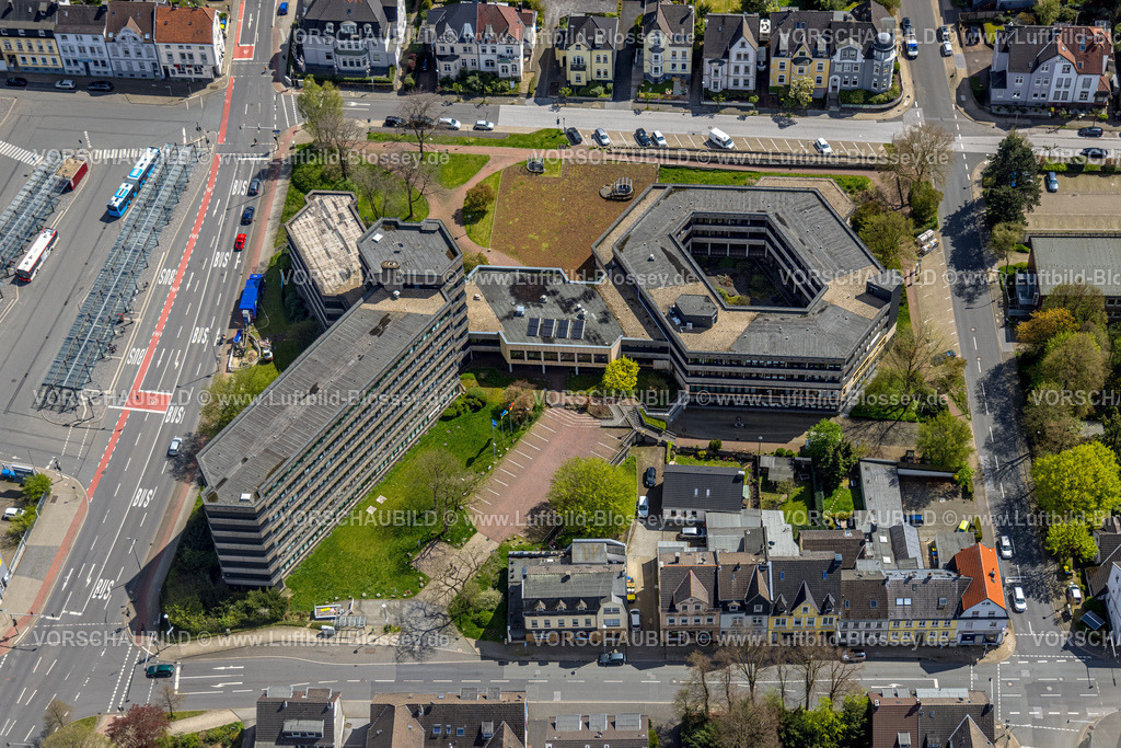 Velbert230407425 | Luftbild, Finanzamt und Amtsgericht, Velbert, Ruhrgebiet, Nordrhein-Westfalen, Deutschland