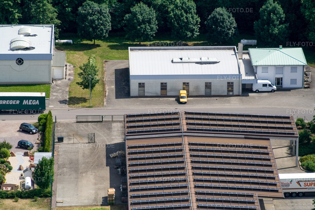 Luftbild: Gewerbegebiet Am Gäxwald in Herxheim bei Landau im Bundesland Rheinland-Pfalz in Deutschland. Foto: IMG_11309.jpg vom 14.06.2008 durch Werner Riehm/FLY-FOTO.de